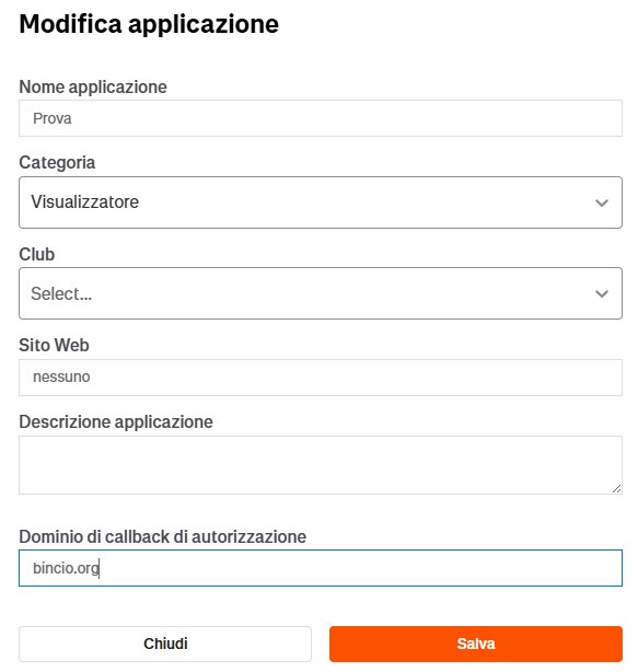 Form API Strava compilato